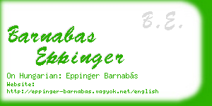 barnabas eppinger business card